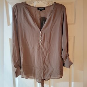 Long sleeve sheer top size 12